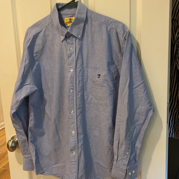 Vintage Duck head button up blue mens dress shirt - Picture 3 of 4
